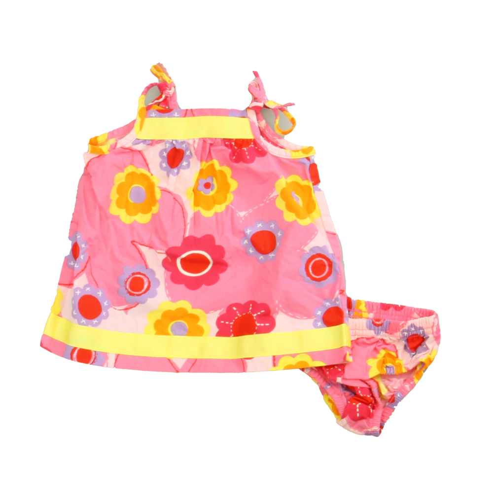 Hanna Andersson Girls Pink | Yellow | Red Dress size: 3-6 Months